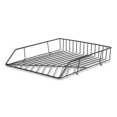 Vena Paper Tray, 1 Section, Holds 11" x 8.5" Sheets, 10.04 x 12.44 x 2.01, Black