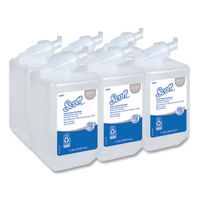 Essential Alcohol-Free Foam Hand Sanitizer, 1,000 mL Cassette, Unscented, 6/Carton